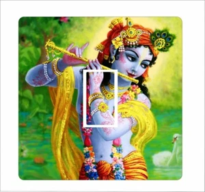 HINDU GOD KRISHNA - Light Switch Sticker vinyl cover decal - 115 - Picture 1 of 2