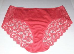 $47 Hanro Women's Orange Moments Sheer Full Brief underwear Panty Size M