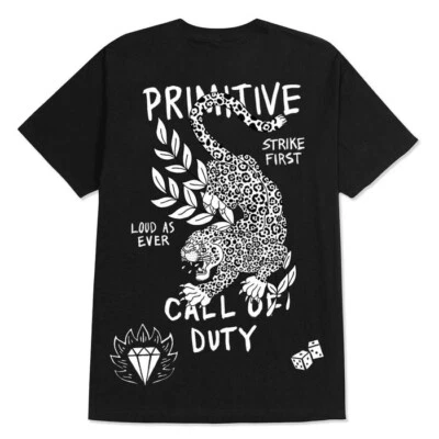 Primitive Skate Apparel Para Hombre X Call Of Duty Task Force Gráfico Leopardo Camiseta Foto 1 de 2