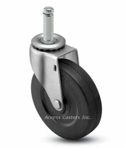 5SRCRS 5" Soft Rubber Grip Ring Stem Swivel Caster, 130 lb. Capacity - Picture 1 of 1