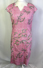 Joe Browns Stretch Pencil Dress Pink Lemon Floral Print Women's UK14 L658
