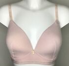 M&S Rosie Ribbed Plunge Non-Wired Padded Bra Pink