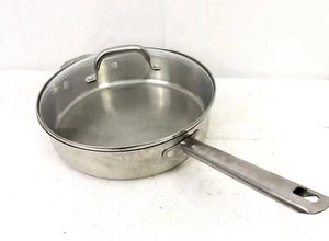 Wolfgang Puck Cafe Collection 11' Stainless Steel Skillet w/Clear Lid - Picture 1 of 8