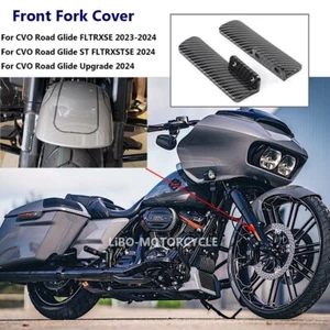 Cubierta protectora de horquilla delantera de fibra de carbono 2023 2024 para Harley CVO Road Glide FLTRXSE - Imagen 1 de 11