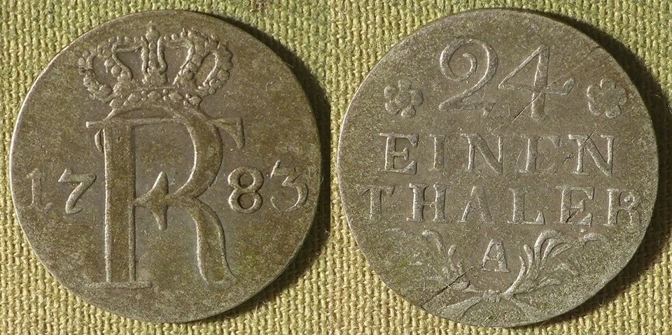 Germany Prussia : 1783A 1/24 Thaler XF #296 IR10331 - Image 1 of 1