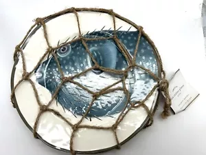 Set 4 piatti insalata in melamina Pottery Barn Sea Life Critter nuovi con rete - Foto 1 di 8