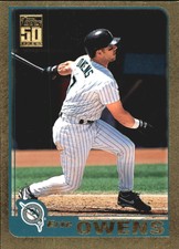 2001 Topps Traded Gold Baseball Card #T73 Eric Owens /2001