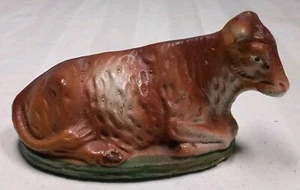 Vintage Krippenfigur Ochse/Kuh Komposition - Pappmaché - Bild 1 von 6