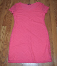 NWT Womens TIANA B. Coral Chevron Lace Dress Size 2XL XXL $98