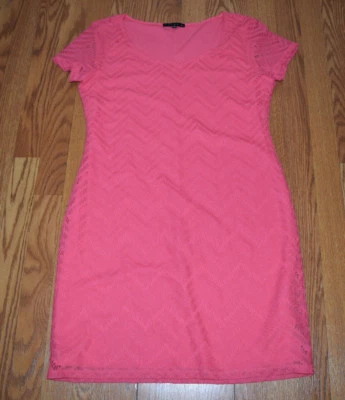 NWT Womens TIANA B. Coral Chevron Lace Dress Size XXL - Image 1 of 2