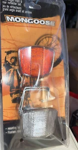 Set riflettori anteriori e posteriori grandangolari Mangoose nuovi sigillati 2008 bici BMX bicicletta - Foto 1 di 9