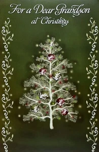 Inspirational MERRY CHRISTMAS Card FOR DEAR GRANDSON, Tree by Bella Greetings +✉ - Picture 1 of 5