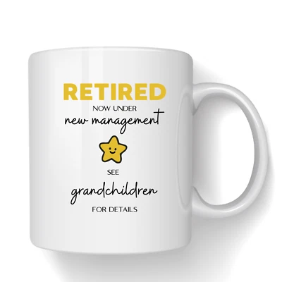 Funny Personalised RETIREMENT Mug.. Happy Retired Novelty Cup Gift - Image 1 of 4