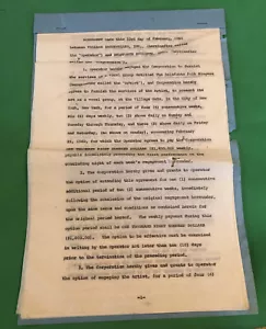 1960 HARRY BELAFONTE CANTANTI FOLK AGENTE MGR CONTRATTO VINTAGE COPIA DIRITTI CIVILI - Foto 1 di 9