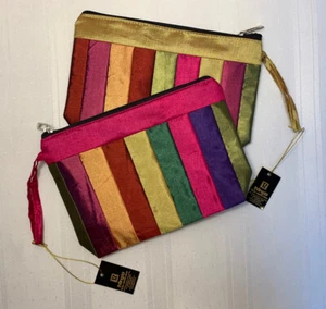 Juego de 2 nuevas bolsas de tocador de viaje Thang Loi artesanales con cremallera con cremallera - Imagen 1 de 11