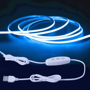 3mm COB LED Strips Light 5V USB Dimmable Flexible Tape Lights Home Lighting TV - Picture 1 of 22