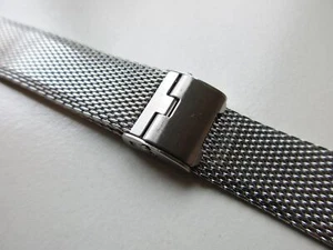 Mesh "tapered" stainless steel 18 19 20 21 22 MM watch bracelet - Picture 1 of 4