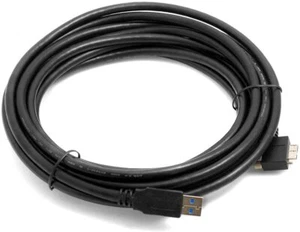 System-S Micro USB 3.0 A Cavo Vite Bloccaggio Linker Angolo, 5 M - Foto 1 di 2