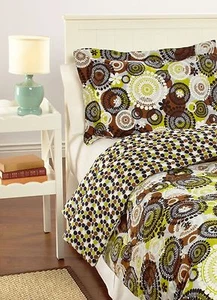 COCOA MOSS Vera Bradley Reversible Comforter & Sham XL Twin Bedspread DORM ROOM - Picture 1 of 2