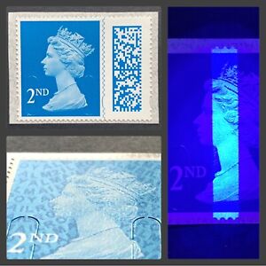 2nd Class 2D Barcode Stamp RARE BLUE Machin GB Definitive MNH MBIL M21L SG V4500
