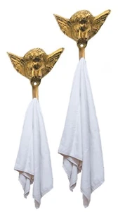 Metal Wall Mount Angel Towel Hook Purse/Coat/Key Ring Holder Beach Home Decor - Picture 1 of 5