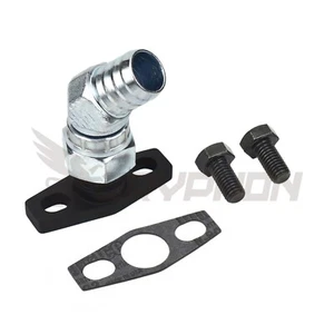 45 Degree Turbo Oil Return Drain Flange Fitting Kit BorgWarner EFR Series - Picture 1 of 2