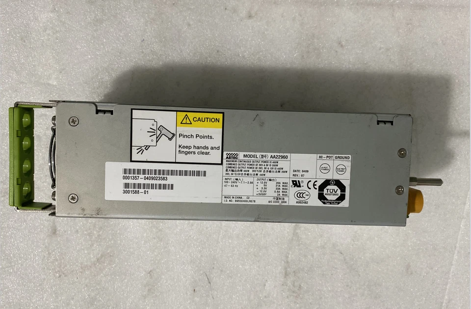 Fuente de alimentación SUN V250 460W 3001588-01 300-1588 AA22960 X7414A Foto 1 de 1