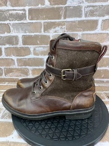 UGG Kesey Waterproof Combat Boots 1005264 Brown Leather Buckle Women’s Size 9.5 - Picture 1 of 9