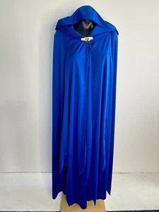 Vintage Retro 1970's MARY CHARMAINE Blue Dress With Hooded Cape Size 14 - Picture 1 of 19