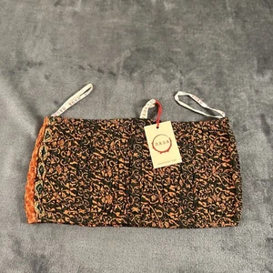 Anthropologie Raga Crop Top Womens Small Black Brown Floral Casual Straps NWT - Picture 1 of 8
