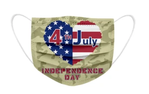 Patriotic 4th of July Camouflage Face Mask – Independence Day Celebration 10 pk - Picture 1 of 7