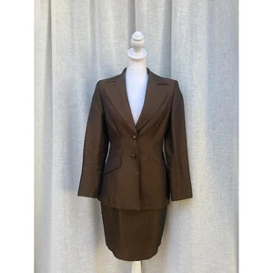 Escada by Margaretha Ley brown blazer and skirt set - Picture 1 of 8