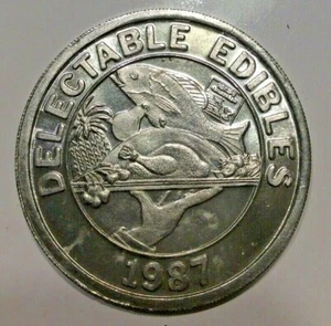 1987 Delectable Edibles New Orleans Mardi Gras Token - Picture 1 of 2