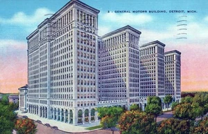 General Motors Building Detroit Michigan Postcard 14406 Posted - Imagen 1 de 2
