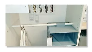 IKEA AURDAL Extendable clothes rail, White, 22⅜" -35⅜" BRAND NEW 604.609.37 - Picture 1 of 3