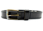 St Michael Vintage Mens Leather Belt M&S Classic Jeans Belt Black Size 36-38