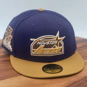Houston Astros Flatbill Cap 59FIFTY New Era Flxfit 7 3/8  35th Anvsy (47.99) Hat - Picture 1 of 24