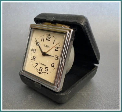 ✨ Reloj despertador de viaje Slava vintage | URSS 1980 | Calibre 5671, 11 joyas ✨ Foto 1 de 4