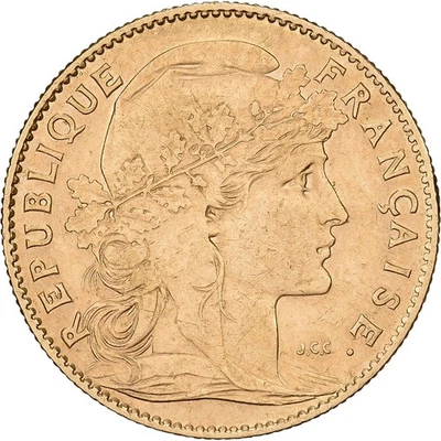 [#1213715] Francia, 10 francos, Marianne Coq, 1901, París, oro, AU, Gadoury:1017 Foto 1 de 2