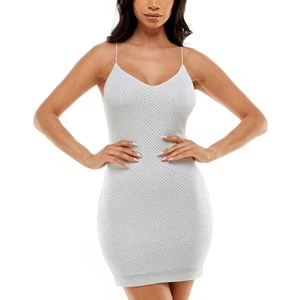 B. Darlin Womens White Textured Cocktail and Party Dress Juniors 5/6 BHFO 1418 - Picture 1 of 2