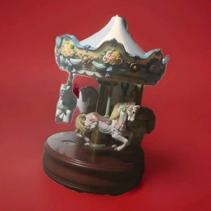 Tobin Fraley Four Seasons 4 Horse Musical Carousel Limited Ed. #1634. Vintage - Picture 1 of 8