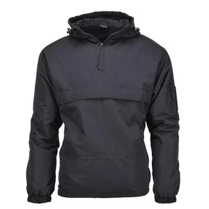 Mil Tec Combat Jacke Herren Winddicht Mit Kapuze Fleecegefüttert Schwarz - Bild 1 von 9