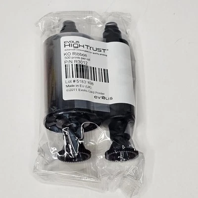 NEW EVOLIS High Trust Black TT Overlay Ribbon 500 Prints Per Roll - Image 1 of 4