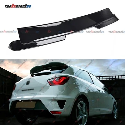 WHEELX FOR SEAT IBIZA MK4 6J 5 DOOR 08-17 REAR GLOSS BLACK BOOT ROOF SPOILER WING LIP