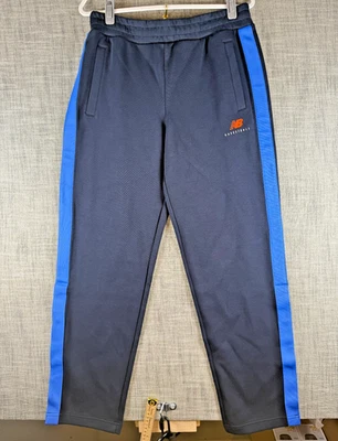 Talla M - Pantalones deportivos New Balance Hoops clásicos de cancha azul tobillos a presión Foto 1 de 4