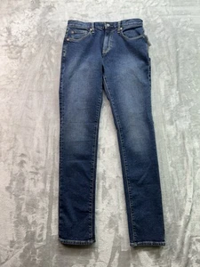 New Gap Slim Straight Mid Rise Jeans Mens Sz 30x34 Blue Faded Guys Work Denim - Picture 1 of 15