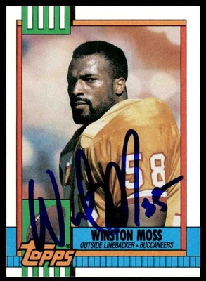 Winston Moss Signed Auto Autographed Card 1990 Topps #415 Tampa Bay Buccaneers - Image 1 of 2