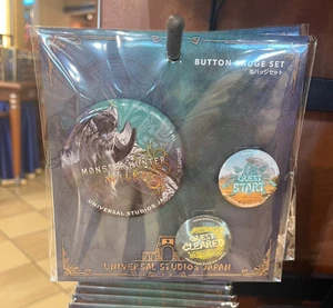 USJ Exclusive Monster Hunter Wilds Badge Set (3 pieces) - Picture 1 of 2