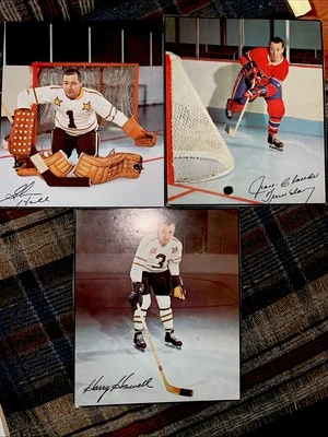 1966-67 NHL HOCKEY POST CEREAL PUNTA FOTOS GLENN HALL HARRY HOWELL PREMIUM AHL Foto 1 de 4
