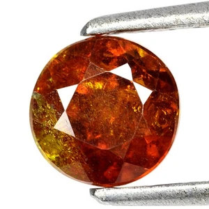 1.59 Ct Eye-catching Round 6.7 MM Orangey Yellow Russian 100% Natural Sphalerite - Bild 1 von 4